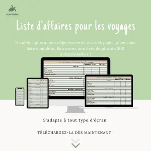 Liste d'affaires pour les voyages